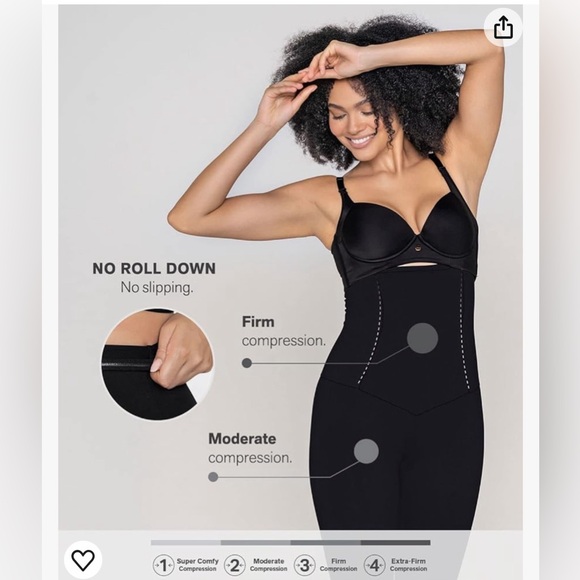 Leonisa High Waisted Tummy Control Leggings Waist Compression Shapewear size 2XL - Picture 5 of 5